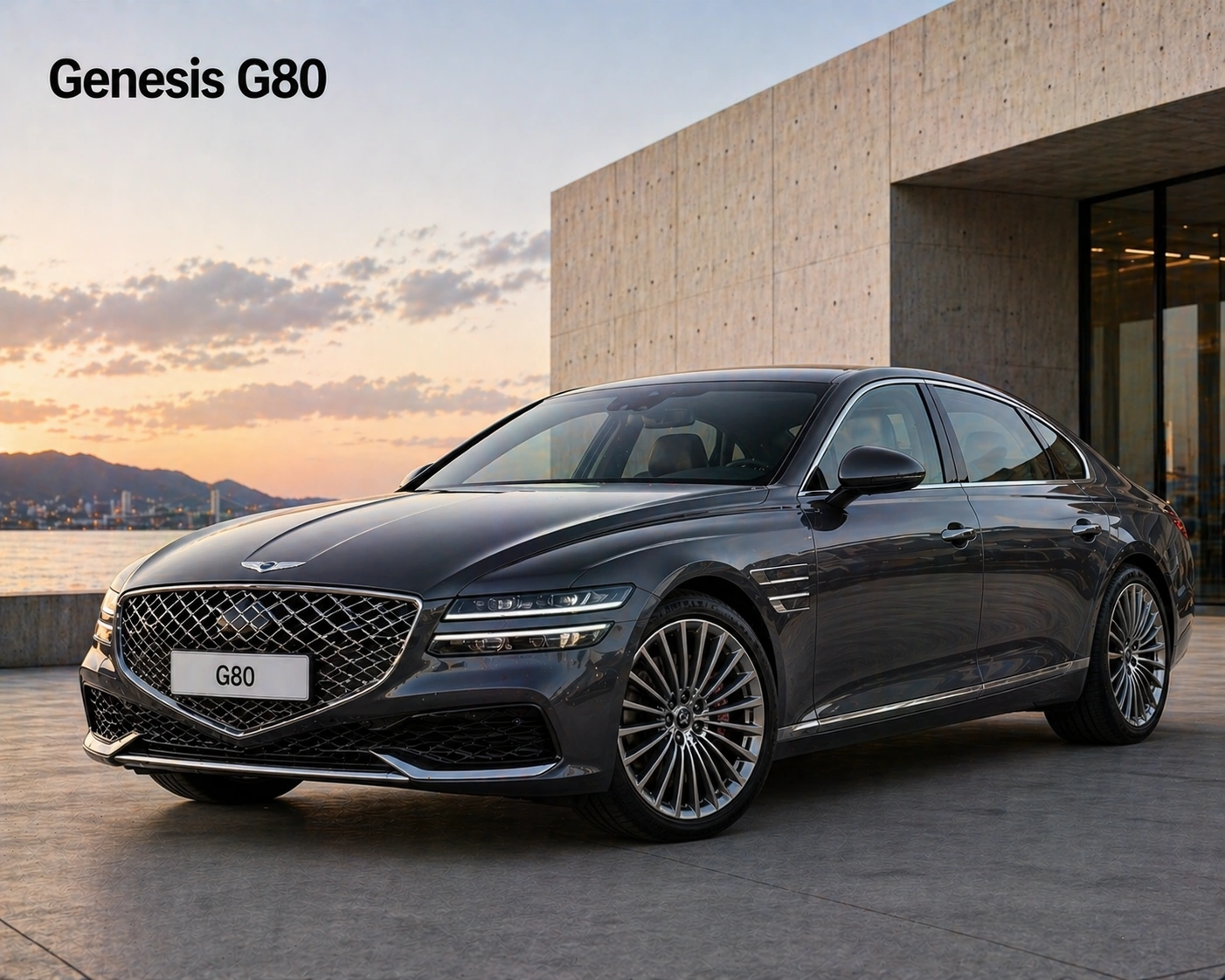 AI 생성 차량 참고 이미지 Genesis G80